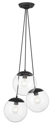 Minka Lavery 2743 Auresa 3 Light 18"W Pendant - Coal - Picture 2 of 2
