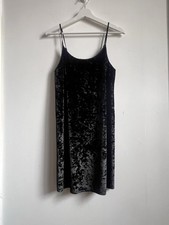 Victoria s Secret Women s Crushed Velvet Black Sleep Dress Nightgown Slip XS/S