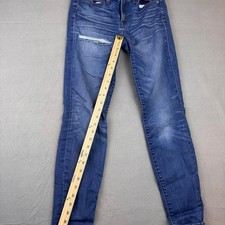 J.Crew Blue Straight Leg Jeans Women's Size 26 Stretch Denim Mid Rise