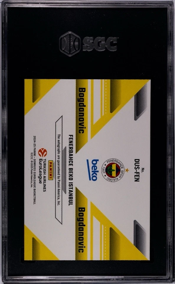 Panini Donruss EuroLeague Bogdan & Bojan Bogdanovic 2025 automático #'d/25 SGC 10/9,5 Foto 2 de 2