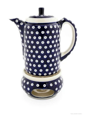1,25L Kaffeekanne mit Stövchen – Teekanne geradlinig,zylindrische Form, Dekor 42 - Bild 1 von 4