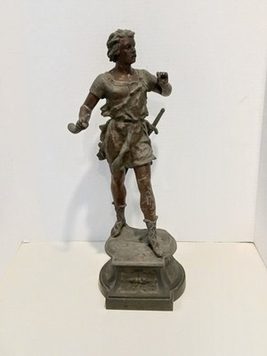 Antique 19th Century Siegfried Statue - German Folklore Legend