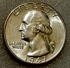 🟅 UNC 1947-D 90% Silver Wash. Quarter 25¢ - 79-Year-Old Coin