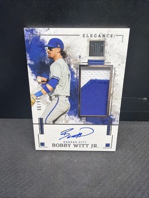 Bobby Witt Jr. 2025 Panini Impeccable Elégance Jersey On Card Auto #66/99 Royals