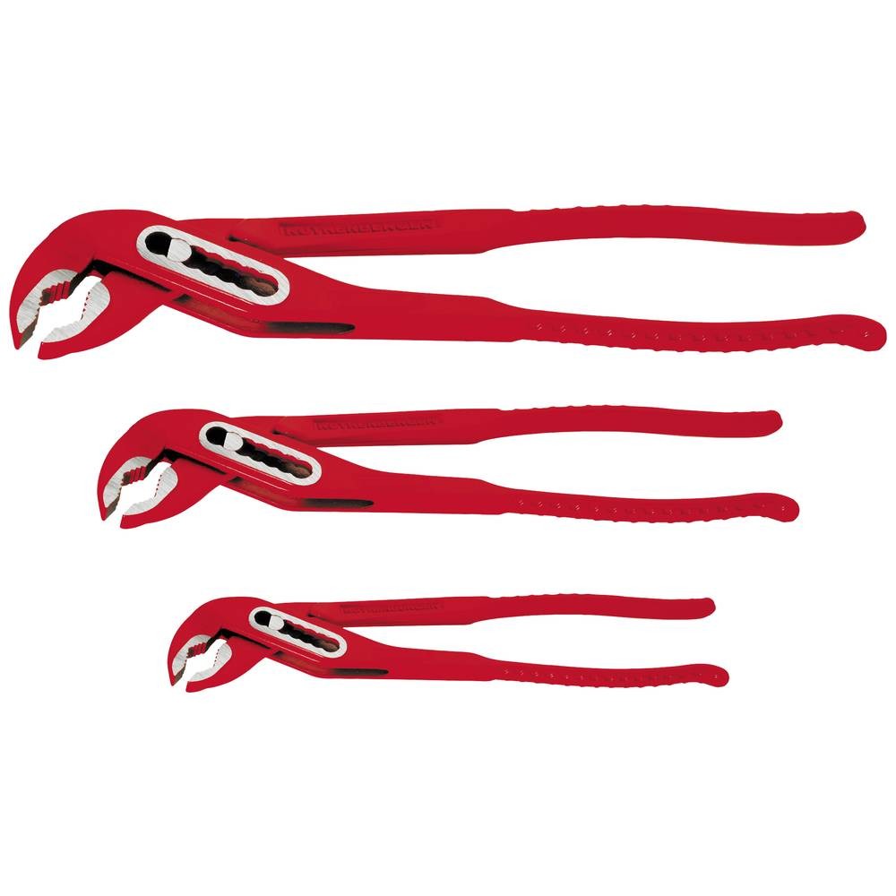 Pinces multiprises Rothenberger 70520 en acier forgé, pack de 3 outils premium d'atelier