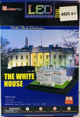 CubicFun L504H The White House with LED Light 3D Puzzle - 56 Pieces