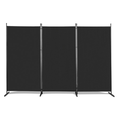 Faltbare Paravent Raumteiler Sichtschutz Wand Trennwand Garten Schwarz - Bild 9 von 11