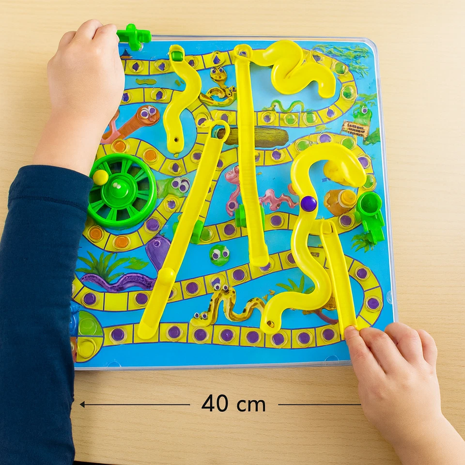 3D Snakes and Ladders Kids Childrens Board Game & Pieces Traditional Family Toy - Image 2 of 4