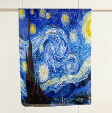 100 Silk Mulberry 180X65cm Scarf For Women Neckerchief Wrap oil painting Print