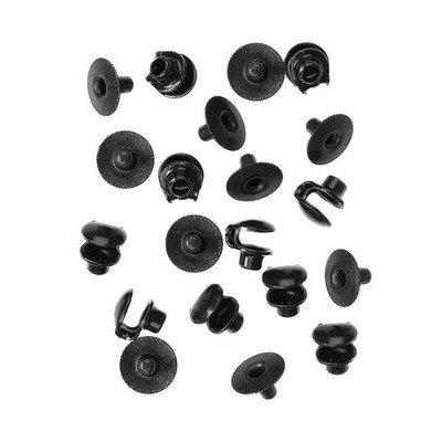 10x Agraffen - Schnürhaken aus Metall schwarz zur Schuhreparatur Schuhhaken