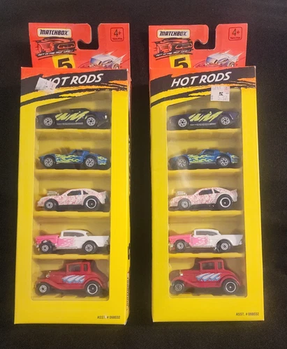 Great Vintage Matchbox Hot Rods 5 Car Gift Pack Sets 2