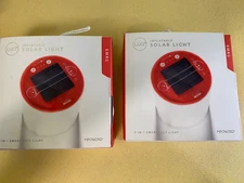 Set Of 2 LUCI Solar Powered Inflatable Light Red or White Steady or flash NIB