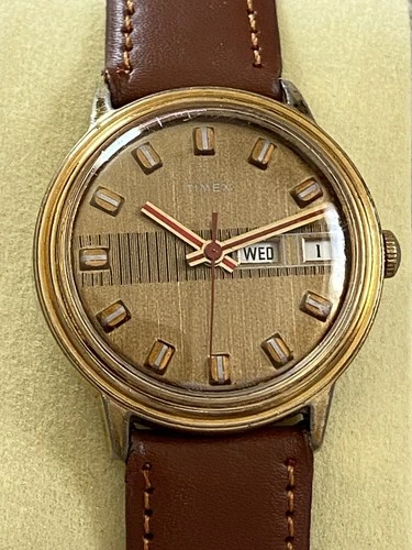 Superb 1974 Timex Mercury Day Date Mens Mechanical Vintage Watch Working