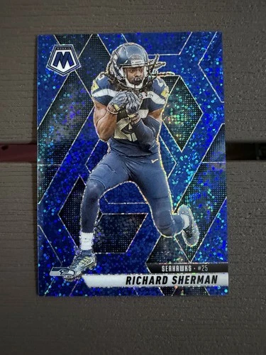 2025 Panini Mosaic - Richard Sherman #222 Blue Sparkle Prizm /96