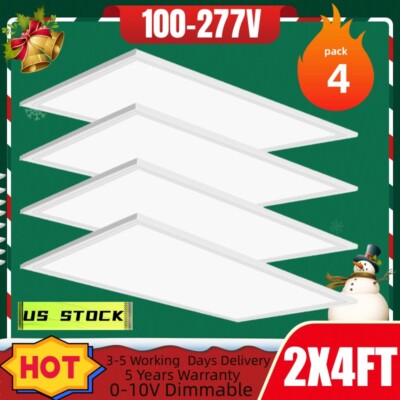 2x4 LED Ceiling Light, 75Watt Flat Ultra-Slim Dimmable Edge Lit LED Panel Lights