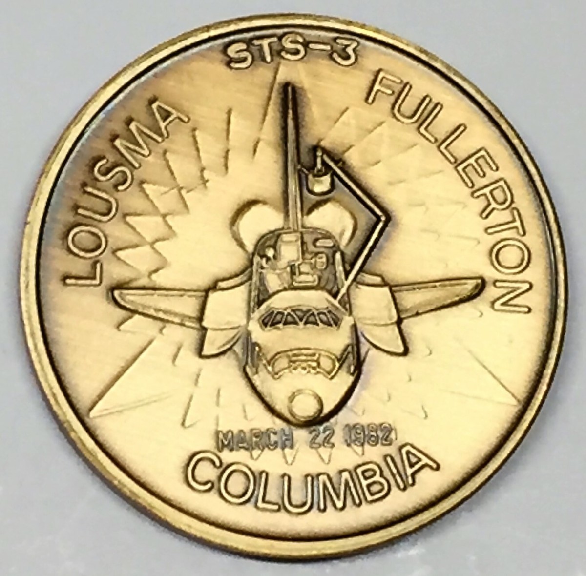 返金専用 suu様 N003 NASA SPACE SHUTTLE COIN / MEDAL, COLUMBIA, STS-3 THIRD TEST