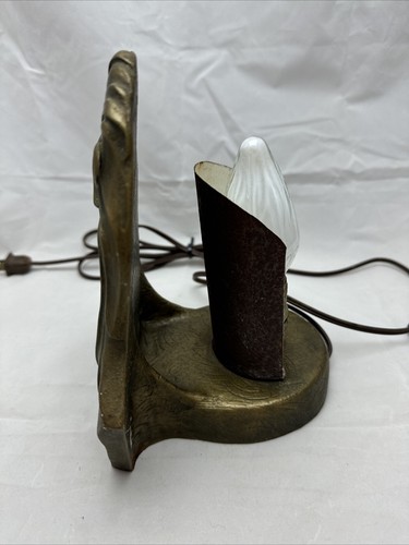 Vtg Art Deco Nouveau Style Hollywood Regency Lion Lamp - Picture 6 of 12