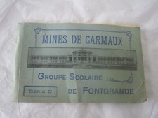 CARNET DE CARTES POSTALES ANCIENNE MINES DE CARMAUX GROUPE SCOLAIRE FONTGRANDE