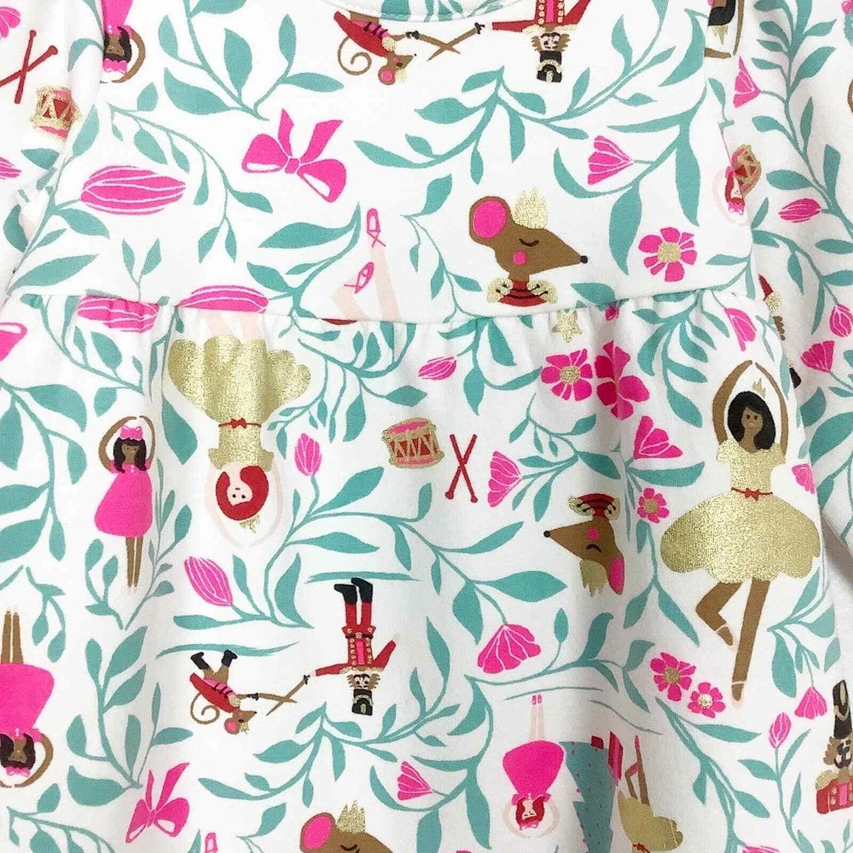 Tucker Tate Sparkle Nutcracker Ballet Print Dress Girls 9 Months