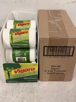 QTY 6 Vigoro Tree Wraps 4'' X 20' Guard Protectant Determent Young Trees 920-395