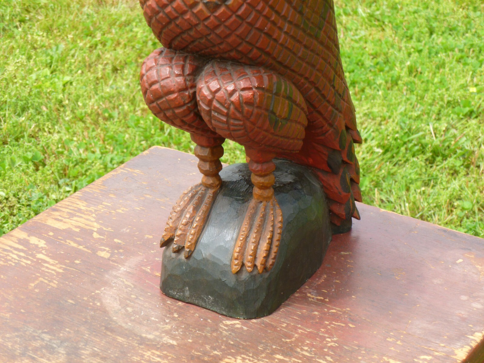 HUGE 1974 Daniel & Barbara Strawser Folk Art Carved Bird / Eagle