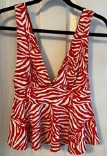NEW w/o Tag Urban Outfitters Juniors Low V Neck Baby Doll Crop Top Shirt Size S