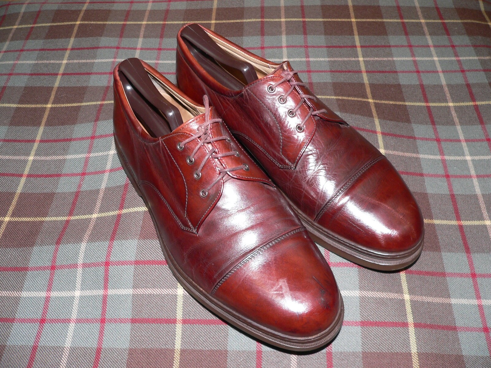 SAOLA Scarpe eleganti derby Aldo Brue Attiva Cordovan Borgogna Italia taglia 10 5 M