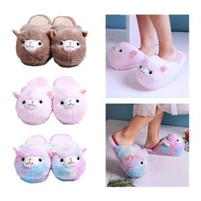 Cartoon Alpaca Slippers Warm Slipper Cozy House Slipper Shoes Indoor Slippers