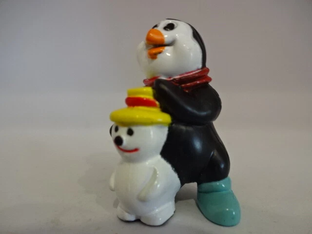 Weihnachts Figur Deko / Pinguin mit Schneemann - Bild 1 von 1