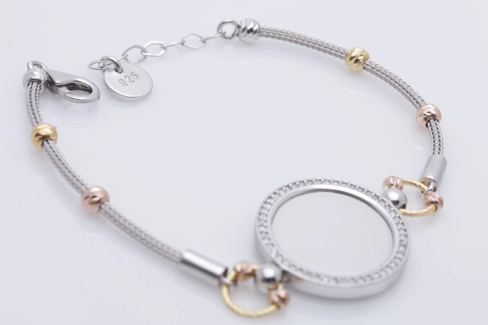 Joias turcas feitas à mão corrente dórica cores diferentes ródio rosa 925 - Imagem 4 de 4