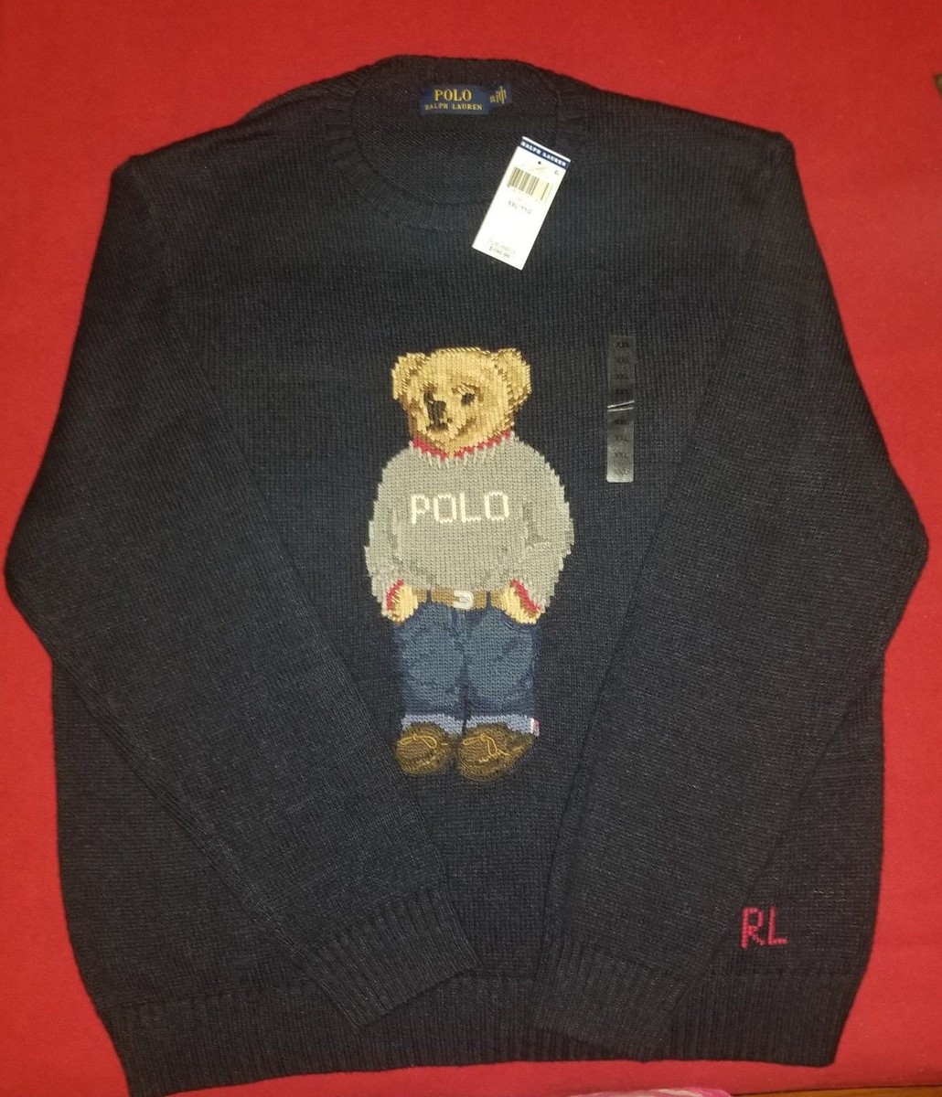RALPH LAUREN POLO BEAR SWEATER XXL SPELLOUT LIMITED EDITION