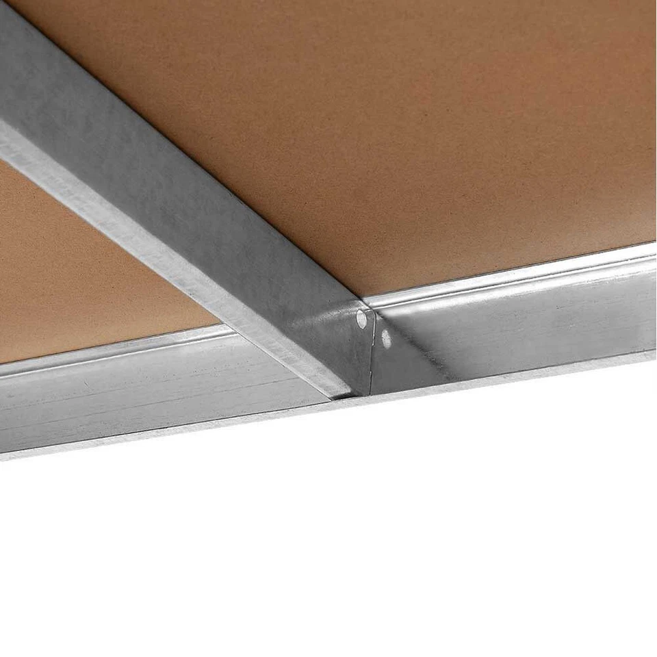 Scaffale 5 Ripiani Metallo e Legno 180x90cm Carichi Pesanti Scaffalatura Zincata - Immagine 4 di 4