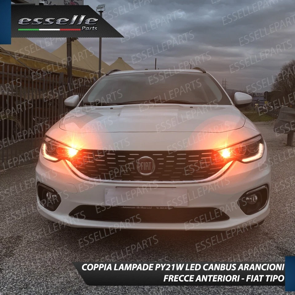 CONVERSIONE FRECCE LED FIAT TIPO ANTERIORE + POSTERIORE ARANCIONE CANBUS - Immagine 3 di 4