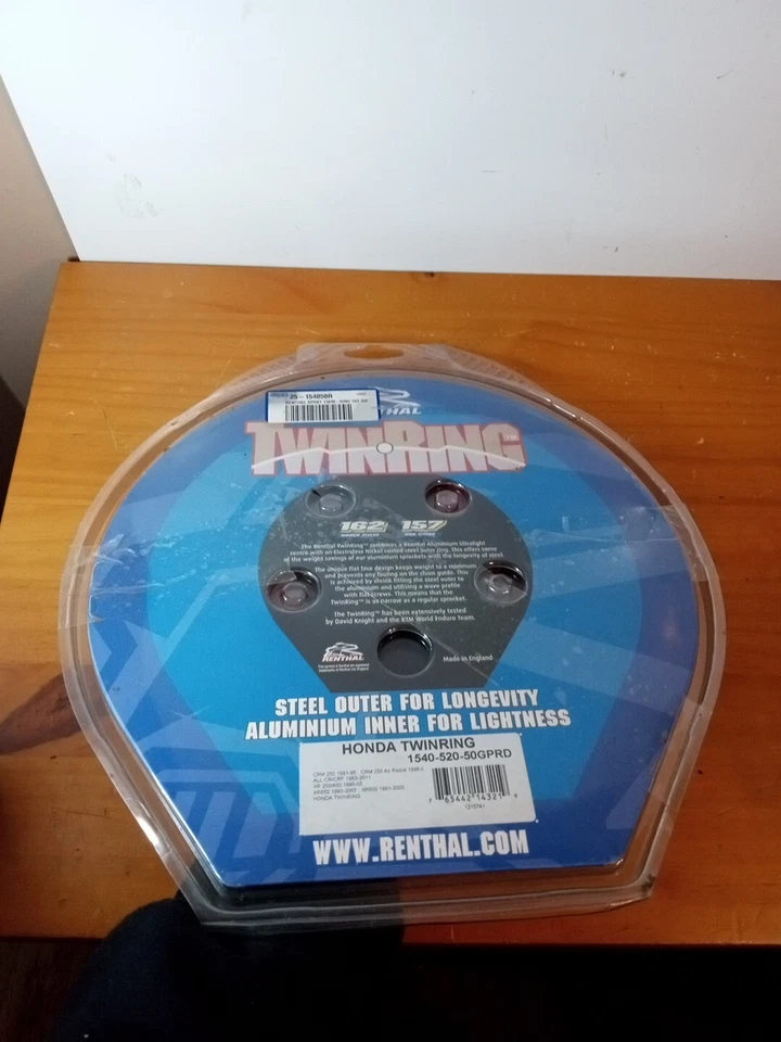 Renthal TwinRing Rear Sprocket 50 Tooth Red HONDA CR125R 1987-2007,CR250R 1992-2 - Image 4 of 4