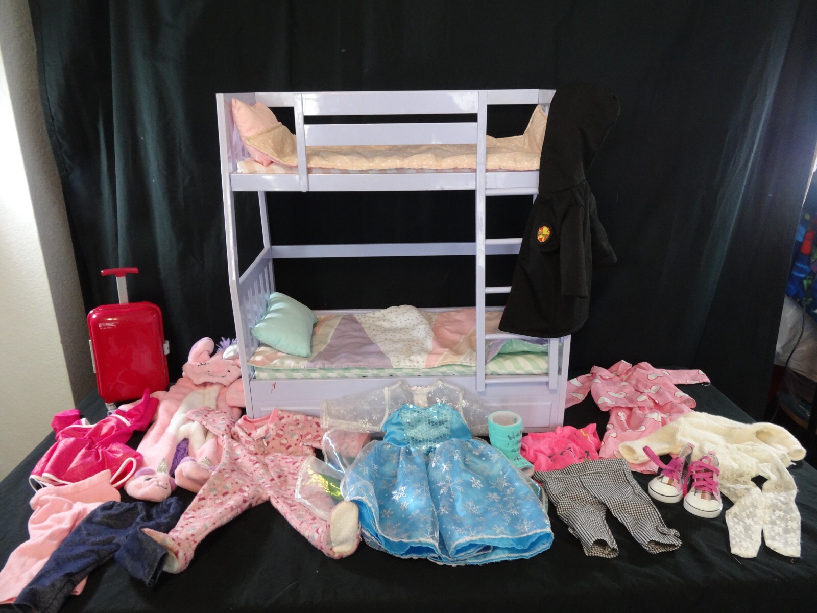 Our Generation Bunk Beds for 18" Dolls Lilac Dream Bunks + Clothes