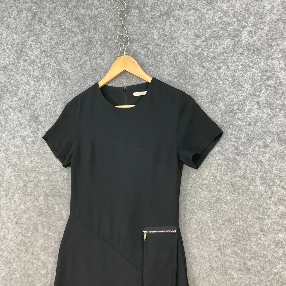 Vestido para mujer Pink Stitch talla 6 negro manga corta cremallera cuello redondo cambio 14133 Foto 3 de 4