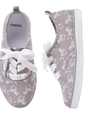 NWT Gymboree Zebra Sneakers Gray Horse shoes 10 11 12 1 2 Girls