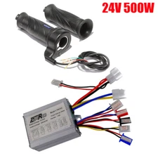 24V 500W Brush Speed Controller Box & Throttle Twist Grip for ATV Quad Trike NEW