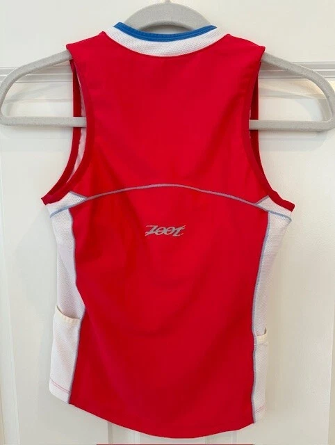 Camiseta de triatlón Zoot para mujer XS Coral Y2K, ciclismo, natación, correr, patrón de color raro Foto 4 de 4