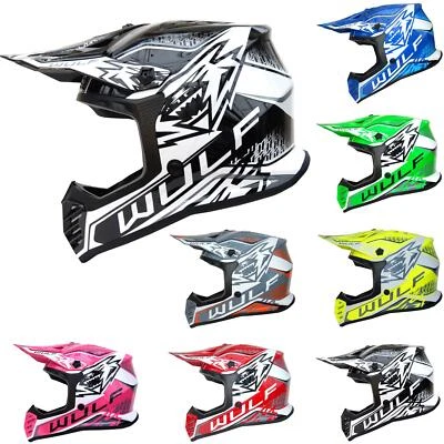 Wulfsport Cub Air-X Off Road Pro Kids Motocross Helmet Quad Bike ATV MX 22.06