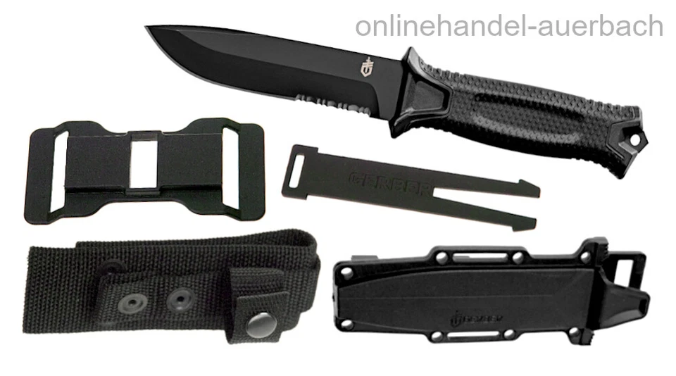 GERBER Strongarm Black Serrated Messer Outdoor Survival - Bild 1 von 1