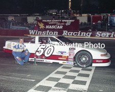 8X10 PHOTO #2912-2; FEB 1992, STEVE CARLSON, VOLUSIA SPEEDWAY, WINSTON RACING