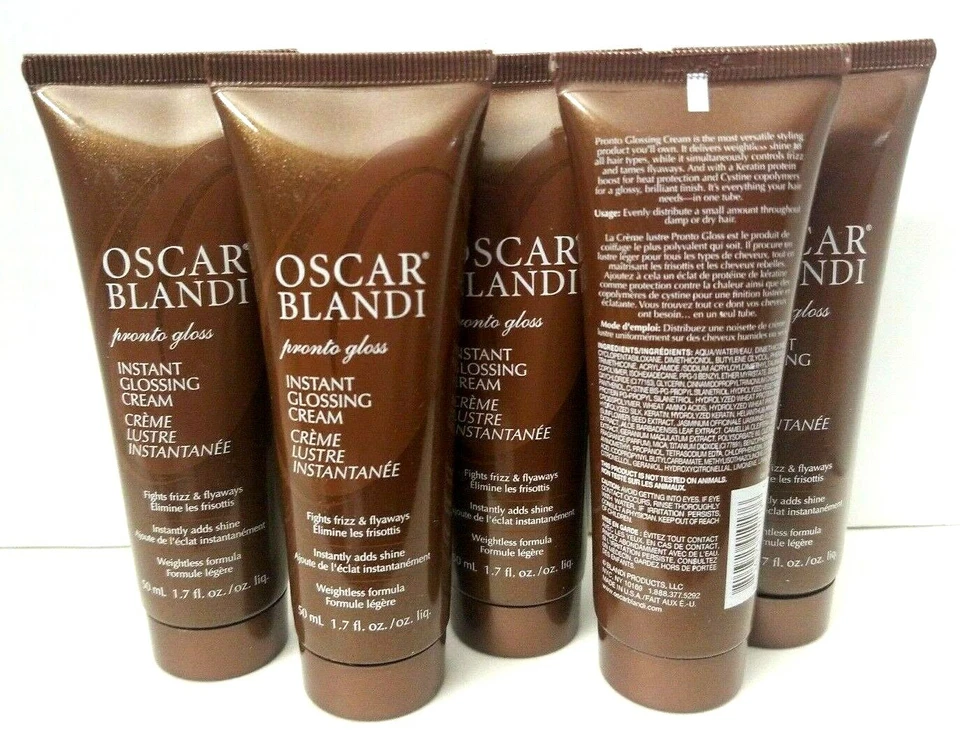 5 件装 Oscar Blandi Pronto 光泽即时光泽霜 1.7 液量盎司每件 Fight Frizz — 第 3/3 张图片