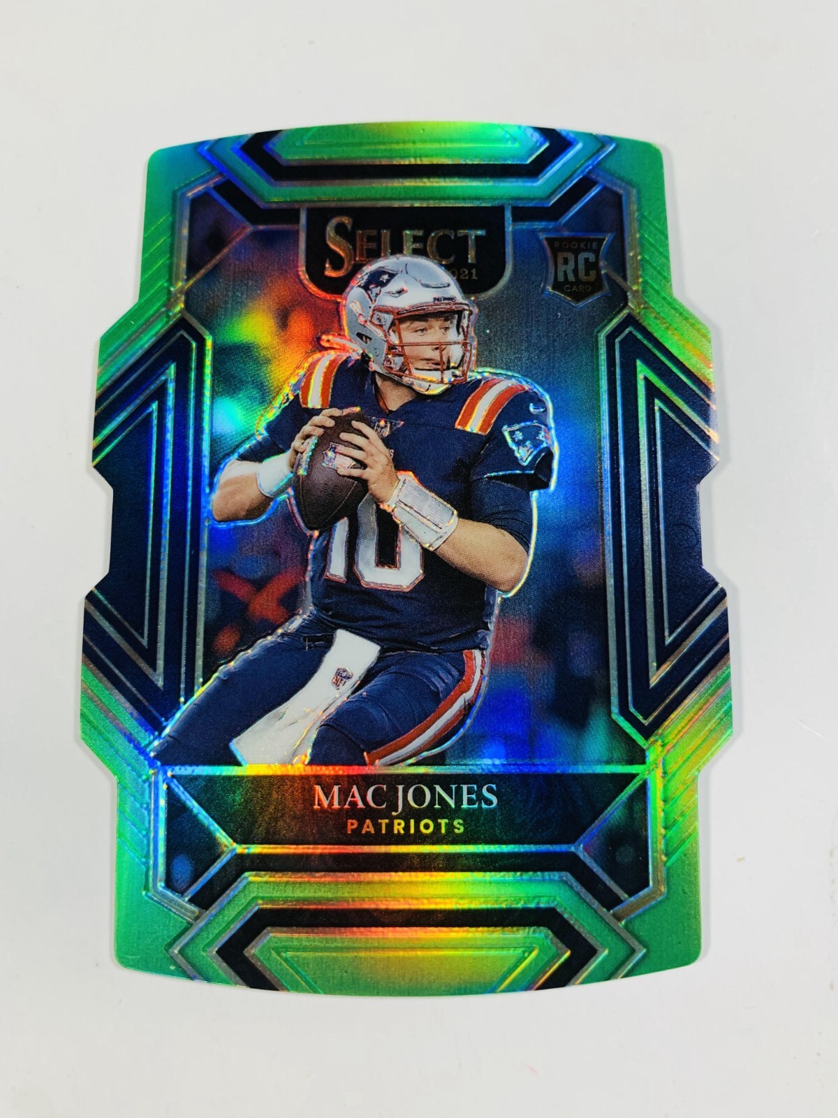 2021 Select Mac Jones Neon Green /349 Rookie Prizm Club Level SP RC Die-Cut #251
