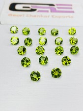 Peridot Faceted Round Cut Loose Gemstone 6x6 mm Natural Calibrated 1 Pcs DG5