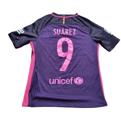 Nike Fc Barcelona 2016/17 away shirt 9 Suarez Size small | eBay UK