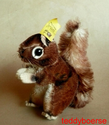 altes  STEIFF Eichhörnchen Perri   Kn/F Artnr. 2040/12   12 cm   60/70er J.