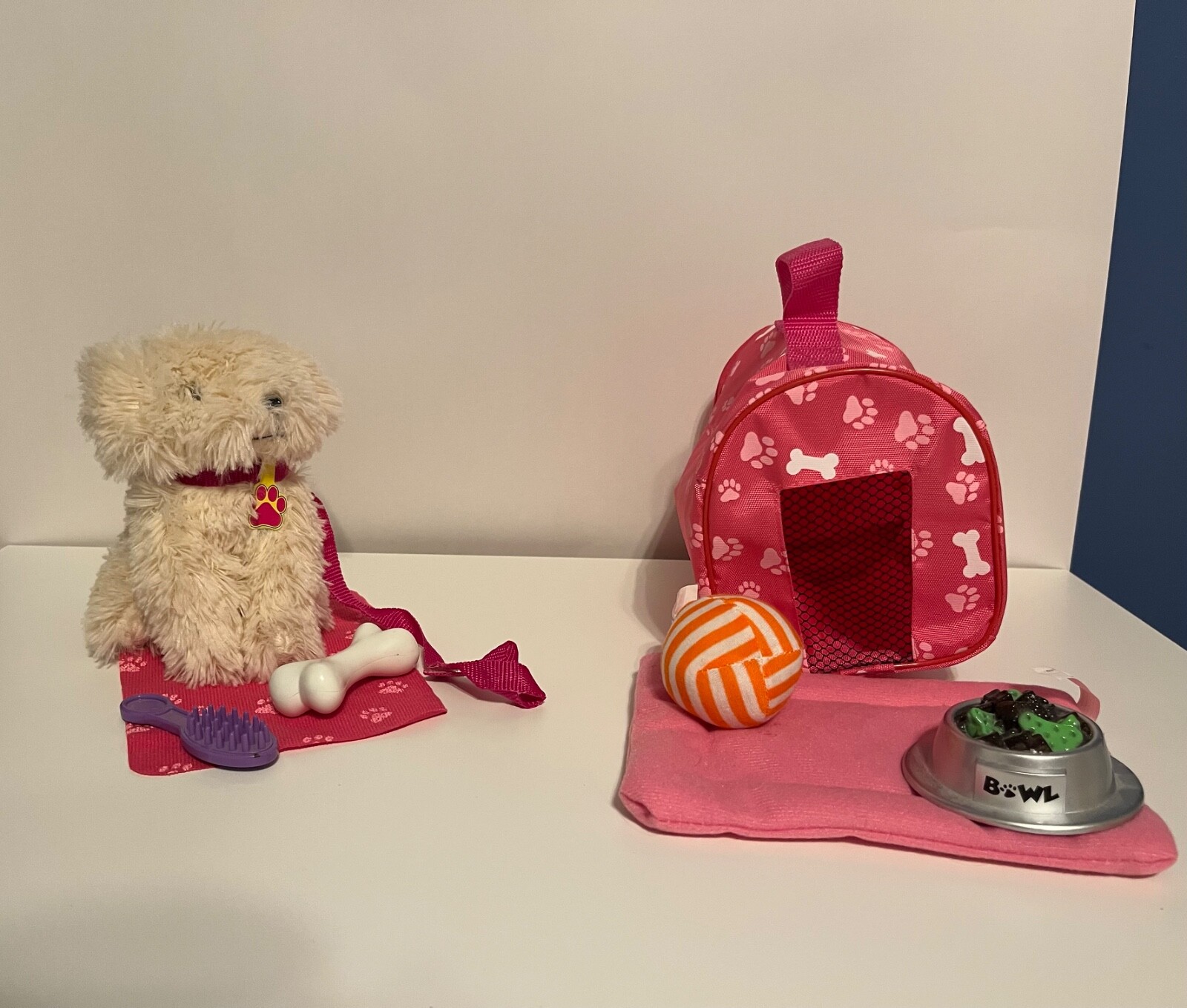 Click n' Play 9 Piece Doll Puppy Set and Accessories for 18 inch Dolls