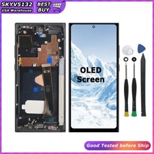 For Samsung Galaxy Note 20 Ultra 5G 4G OLED Display LCD Touch Screen Frame Black