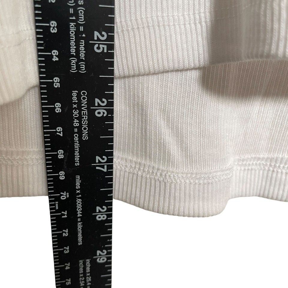 One Step Up Shirt Women's 2X White VNeck Short Sleeve Sequin Sheer Tee